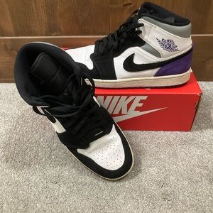 NIKE Air Jordans Mens size 11.5 - Purple/Black/White